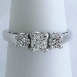 1/2 CTW Diamond Engagement Ring 14K White Gold!